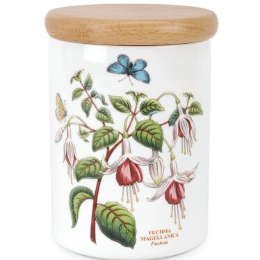 Botanic Garden 5.5 Inch Storage Jar, Fuchsia